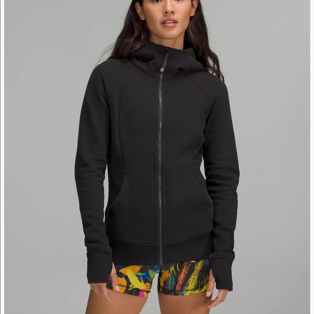 lululemon black scuba full zip hoodie
